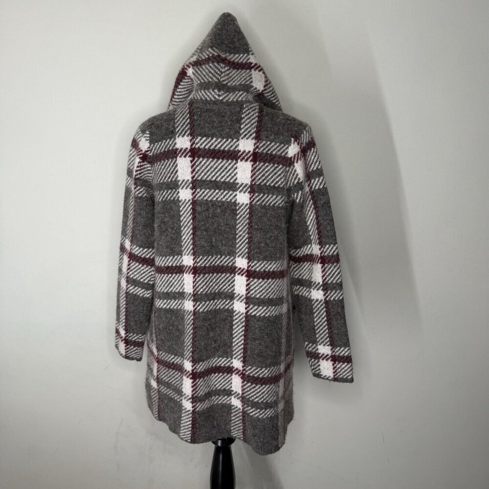 Max Studio Fuzzy Sweater Jacket Women’s Size M Faux Wool Fur Warm Cozy Blanket - Picture 5 of 8